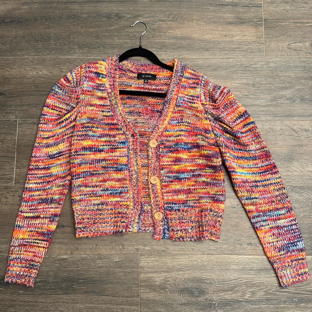 En saison multi-colored sweater cardigan